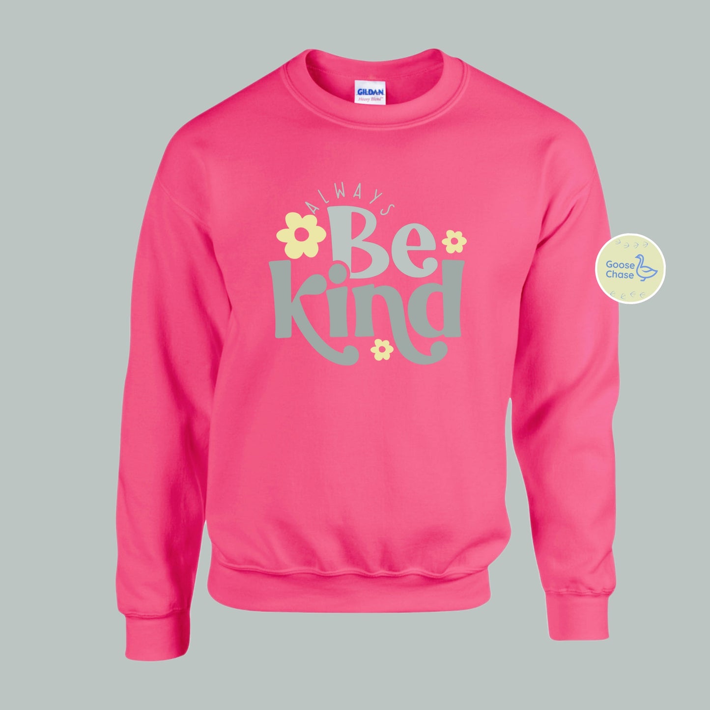 Always Be Kind Crewneck - retro feels and flowers