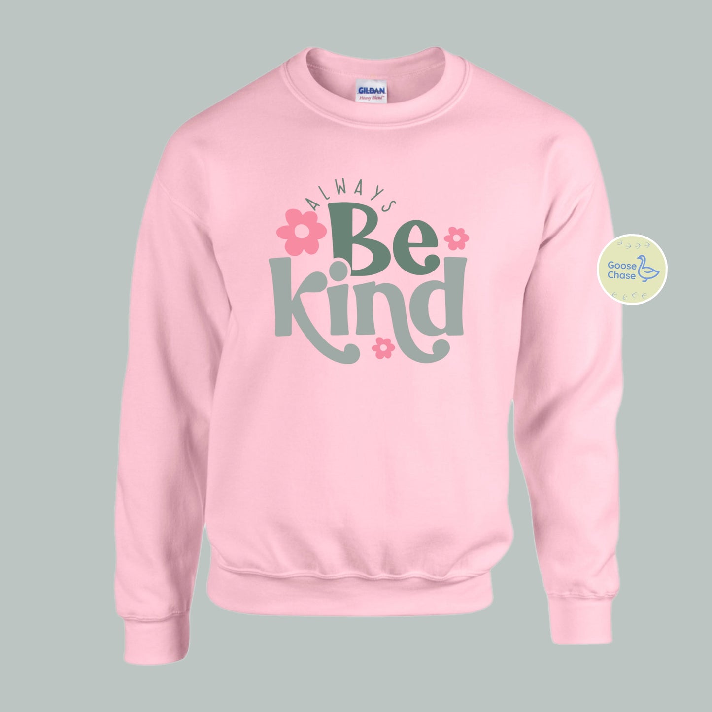 Always Be Kind Crewneck - retro feels and flowers