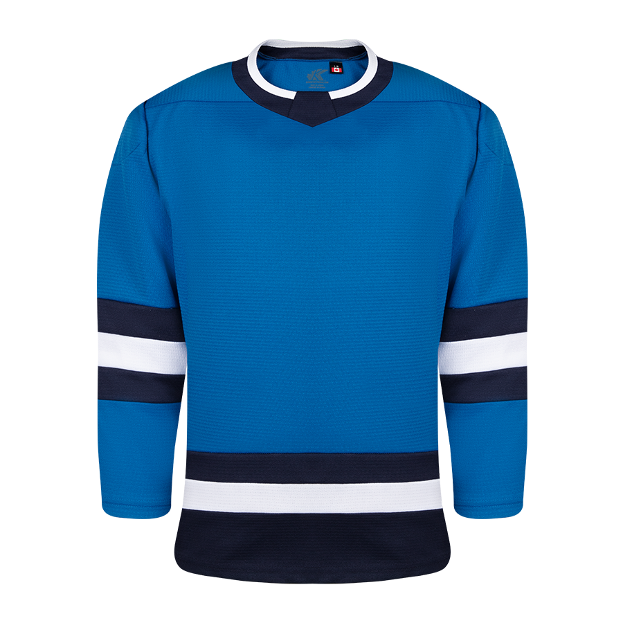 K3G Blank Hockey Jersey - Blue/Navy/White