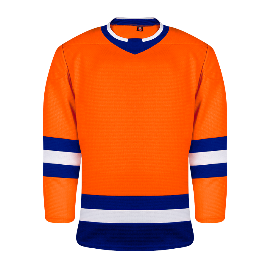 K3G Blank Hockey Jersey - Burnt Orange/Royal/White – GooseChaseQuinte