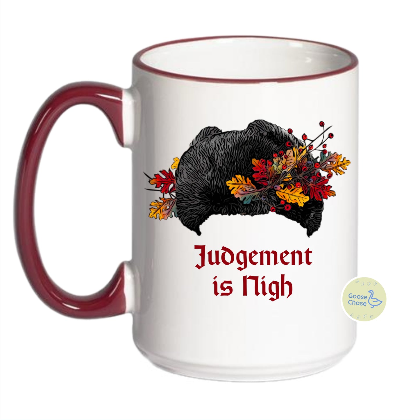 Belsnickel (the Office) Judgement is Nigh Mug - Maroon