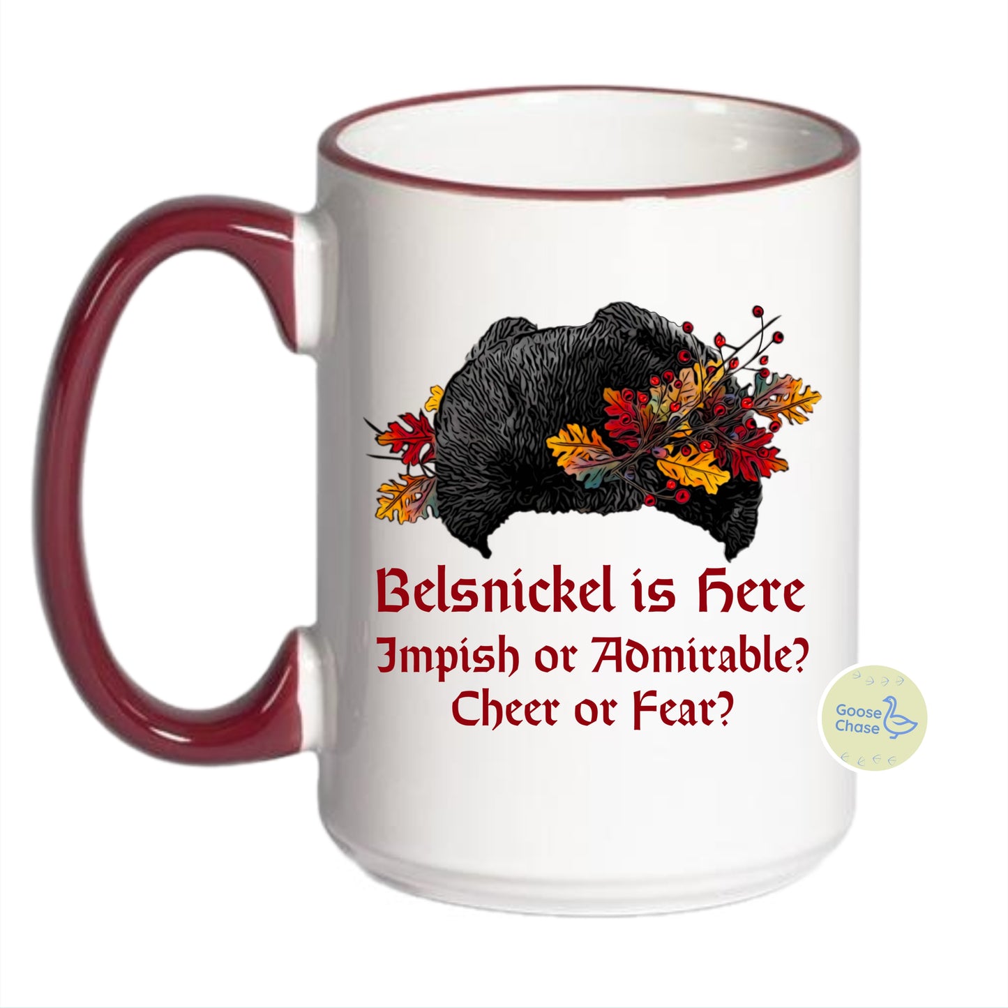 Belsnickel is Here (the Office) Mug - Maroon