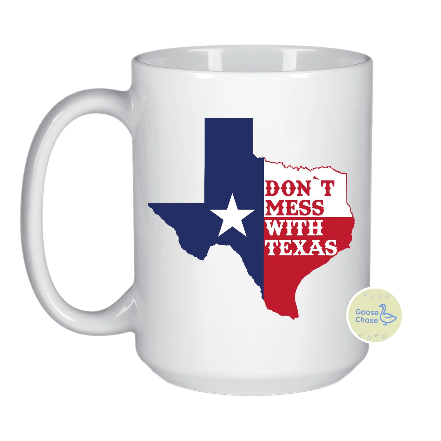 Don’t Mess With Texas State Cutout Mug - White