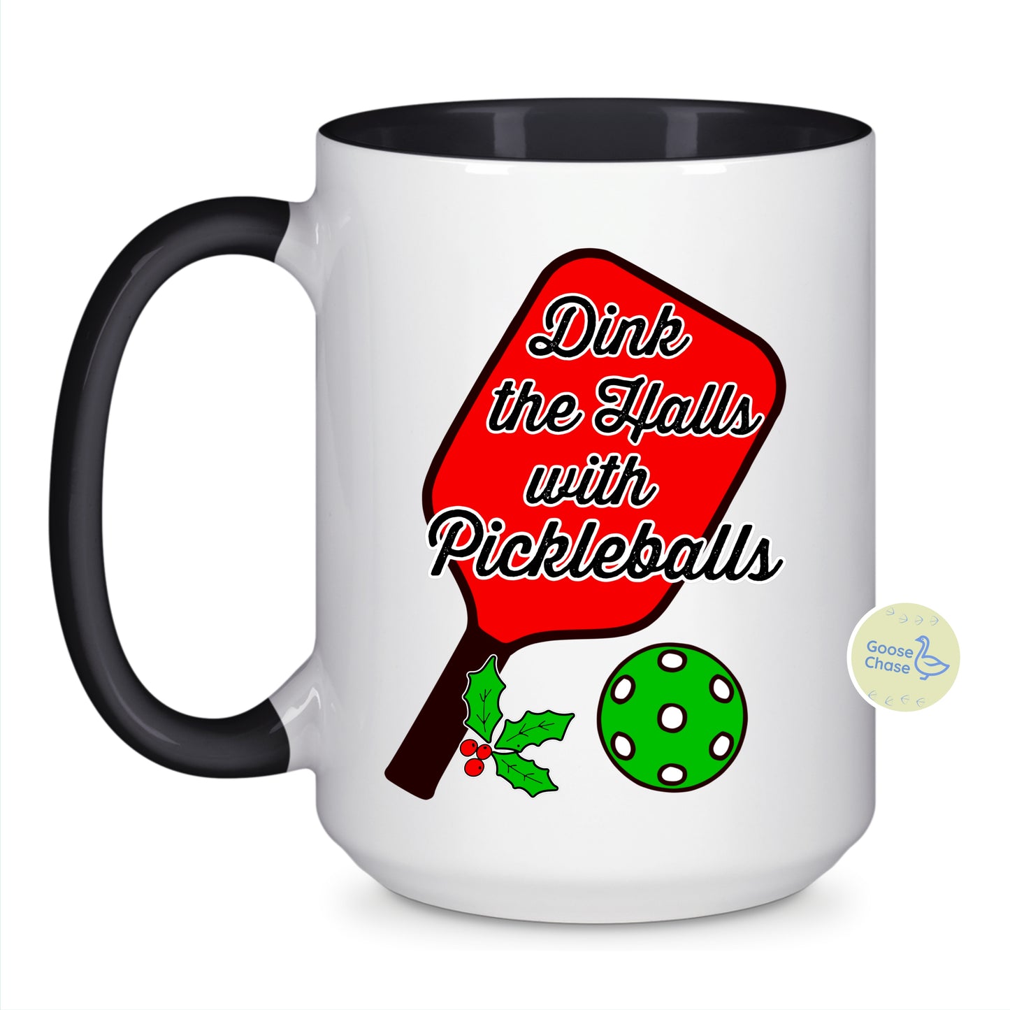 Pickleball Mug - Dink the Halls - Black