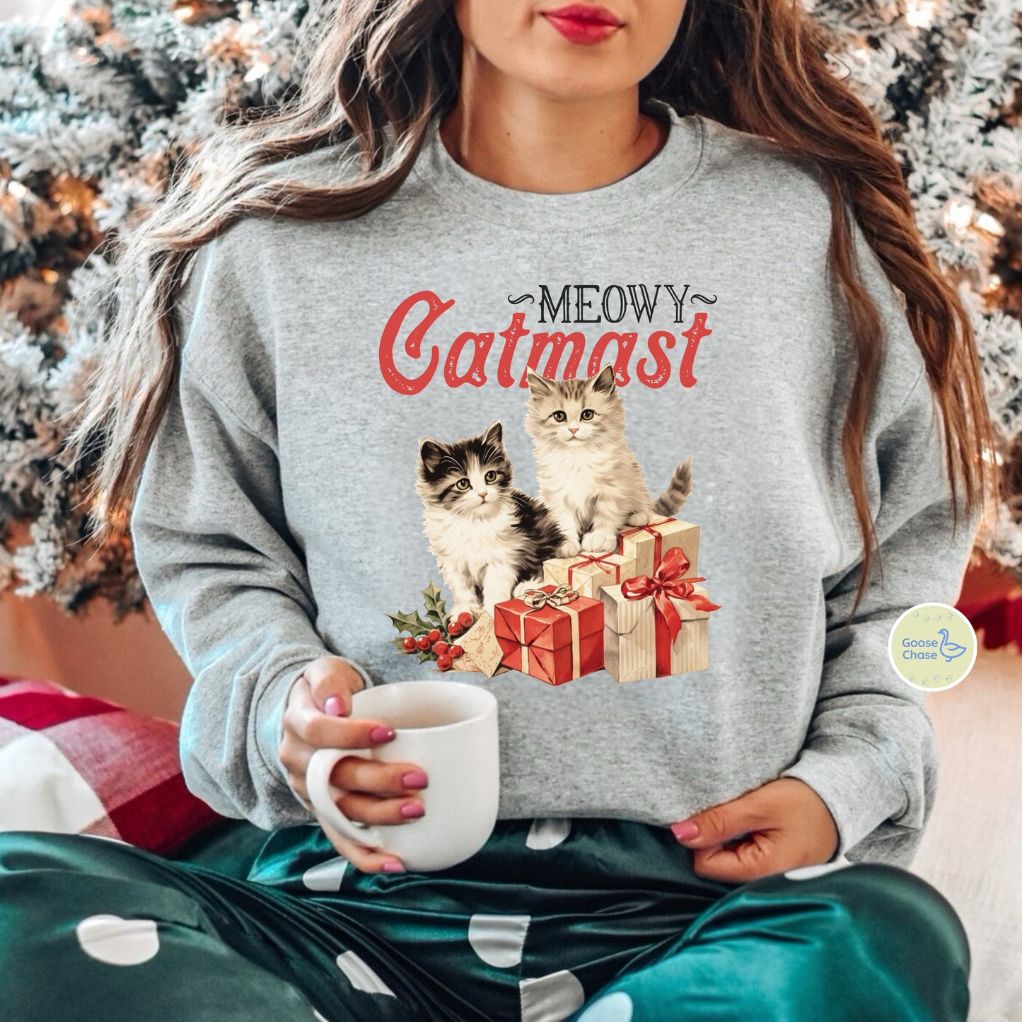 Meowy Catmast Cat Christmas Crew