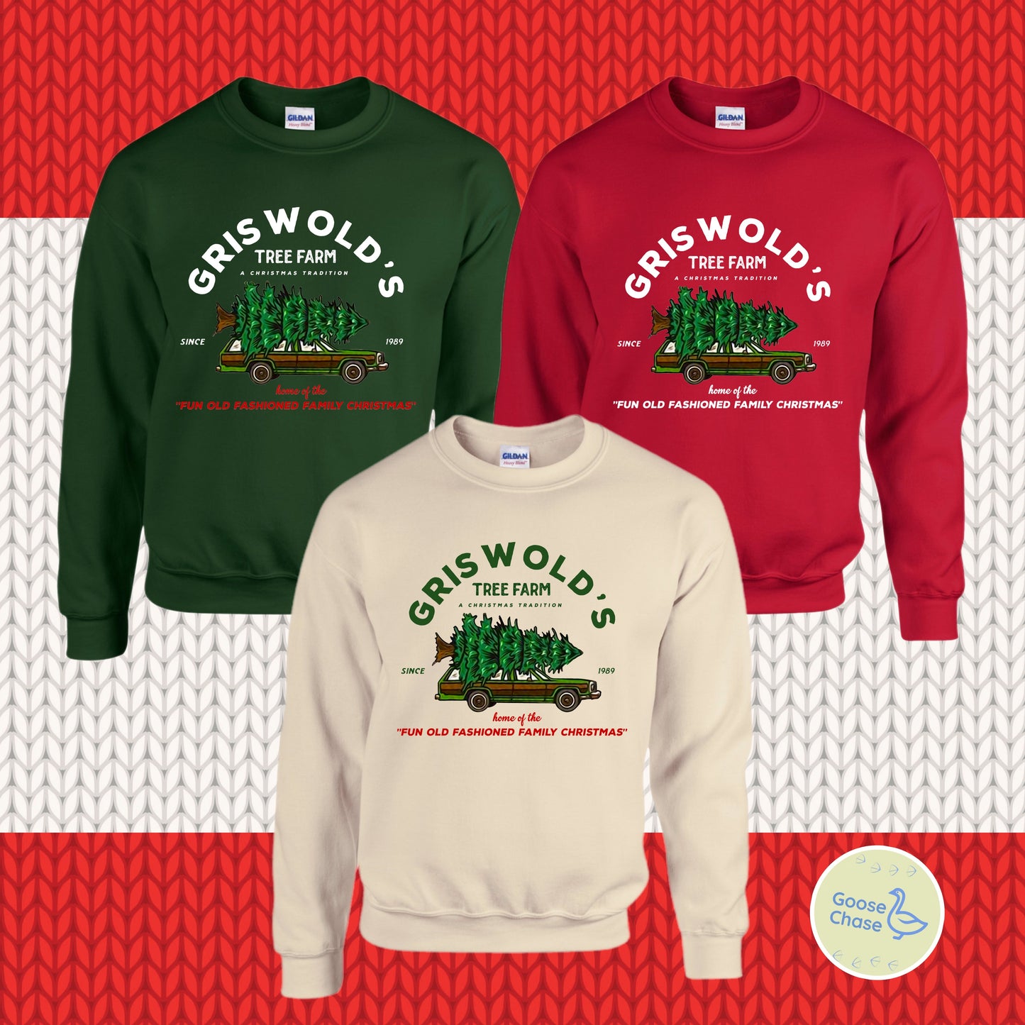 Griswold’s Tree Farm Crewneck - Sand