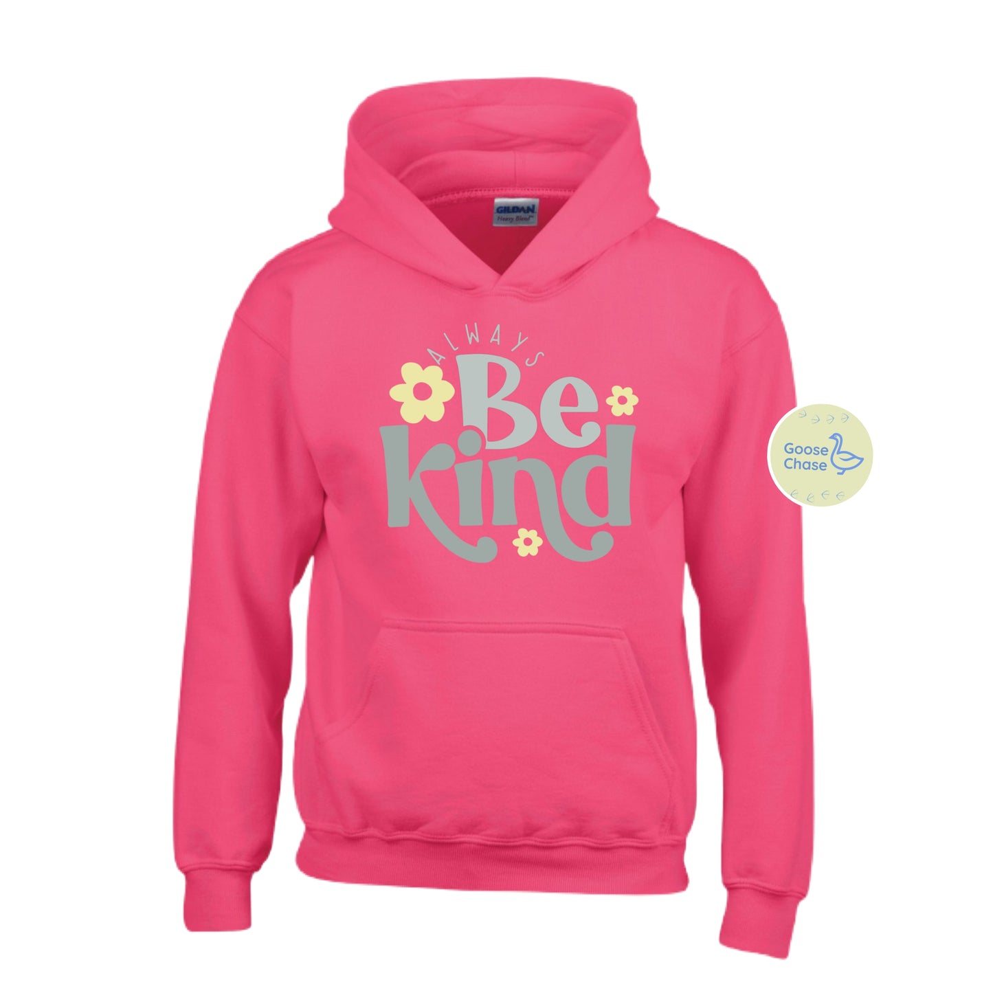 Always Be Kind Hoodie - retro feels and flowers