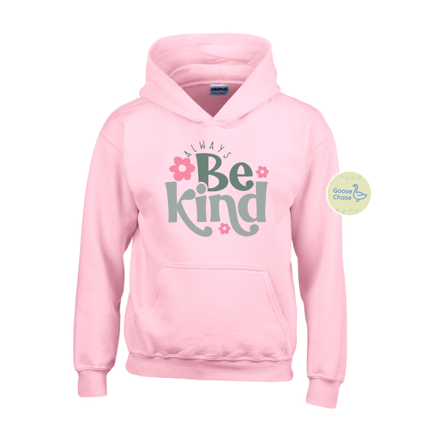 Always Be Kind Hoodie - retro feels and flowers