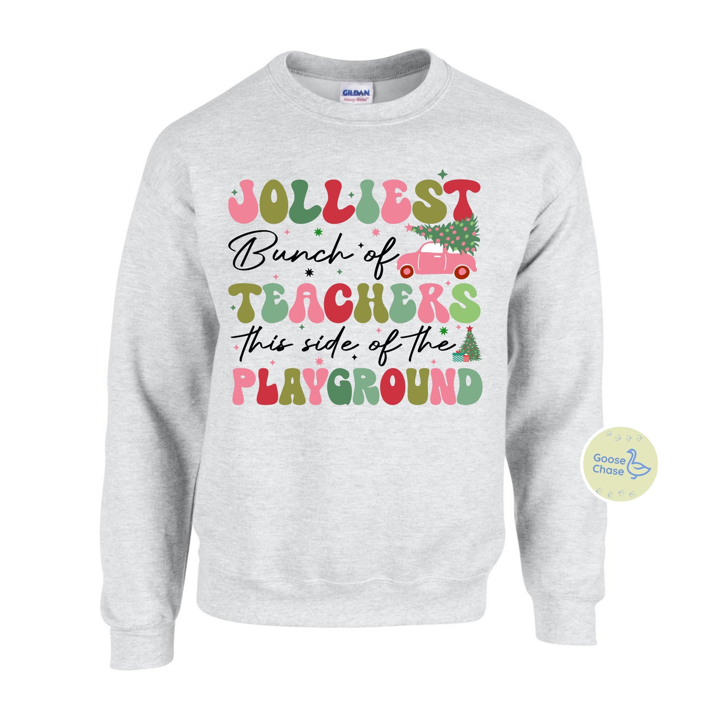 Jolliest Bunch of Teachers Crew - Ash Grey