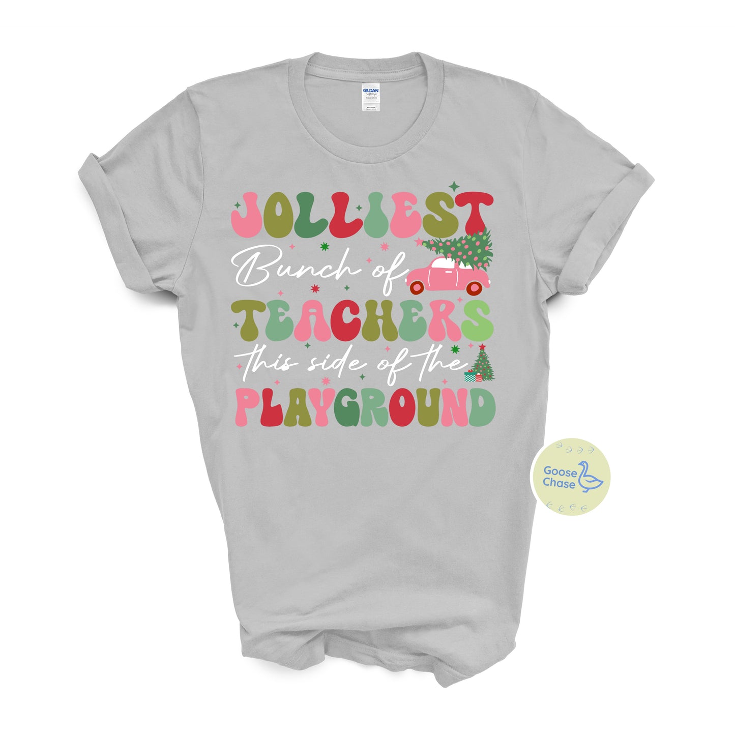 Jolliest Bunch of Teachers Tee - Ice Grey