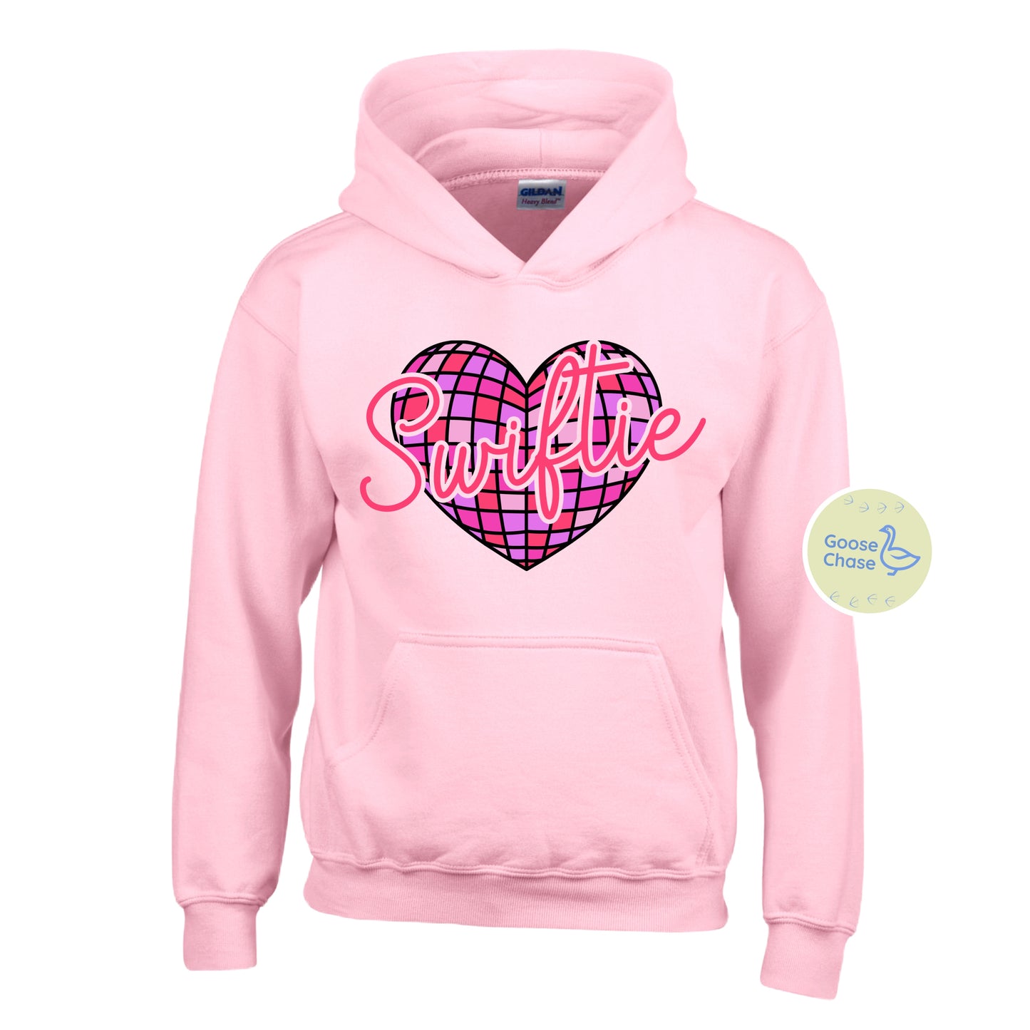 Swiftie Disco Ball Heart Taylor Swift Hoodie Pink