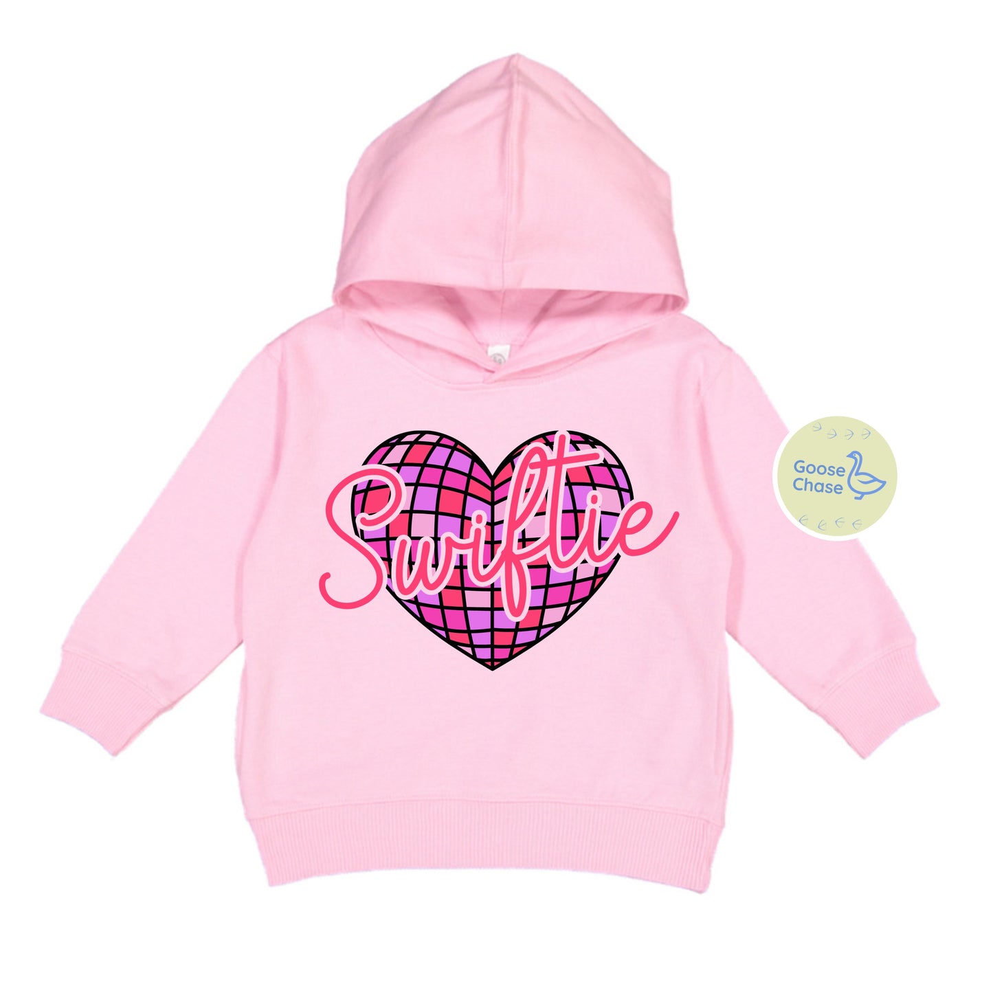 Swiftie Disco Ball Heart Taylor Swift Hoodie Pink