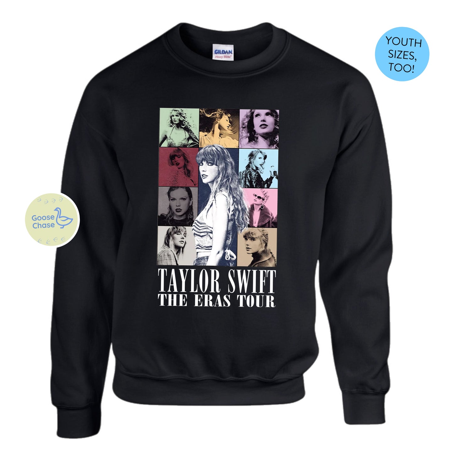 Taylor Swift Eras Tour Crewneck Black