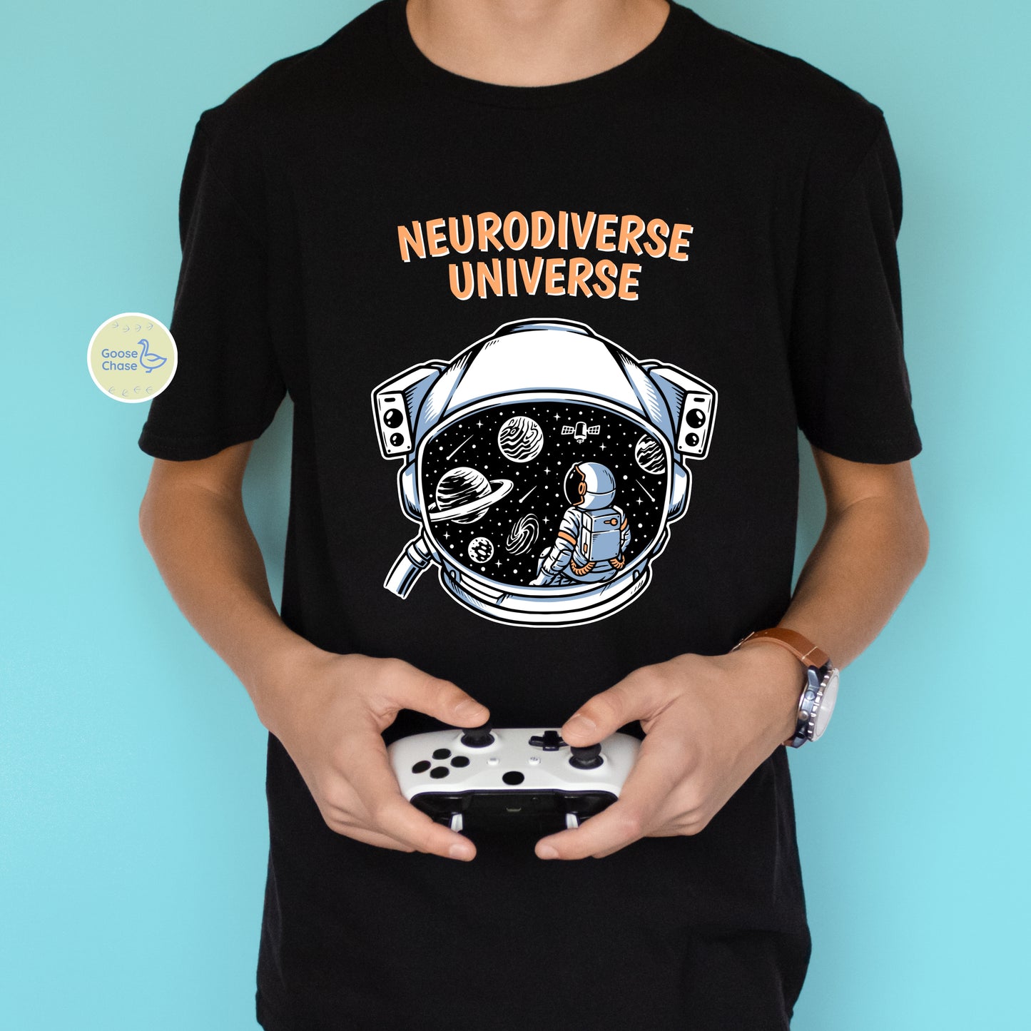Neurodiverse Universe Astronaut Tee Black