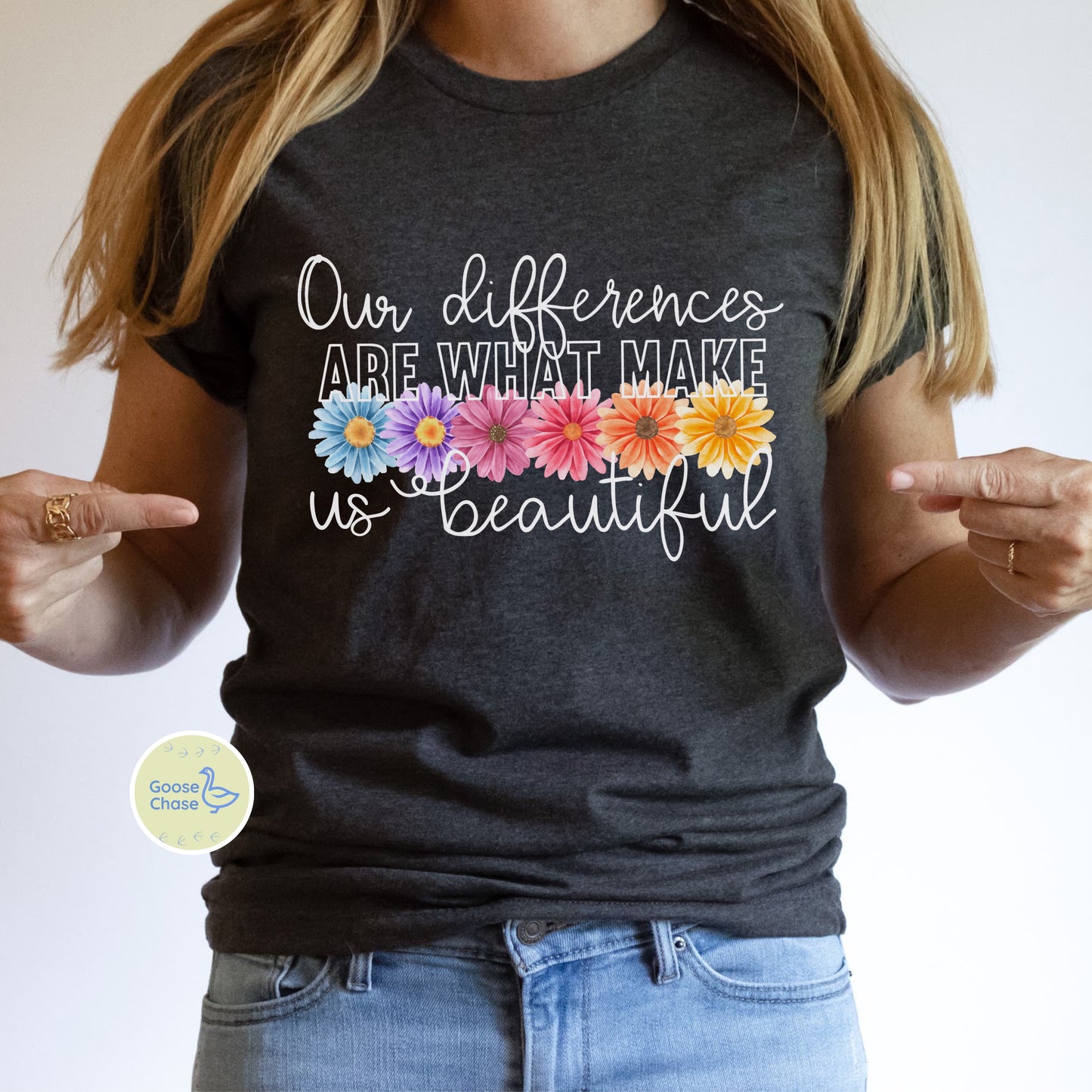 Our Differences Are What Make Us Beautiful Dark Grey Tee