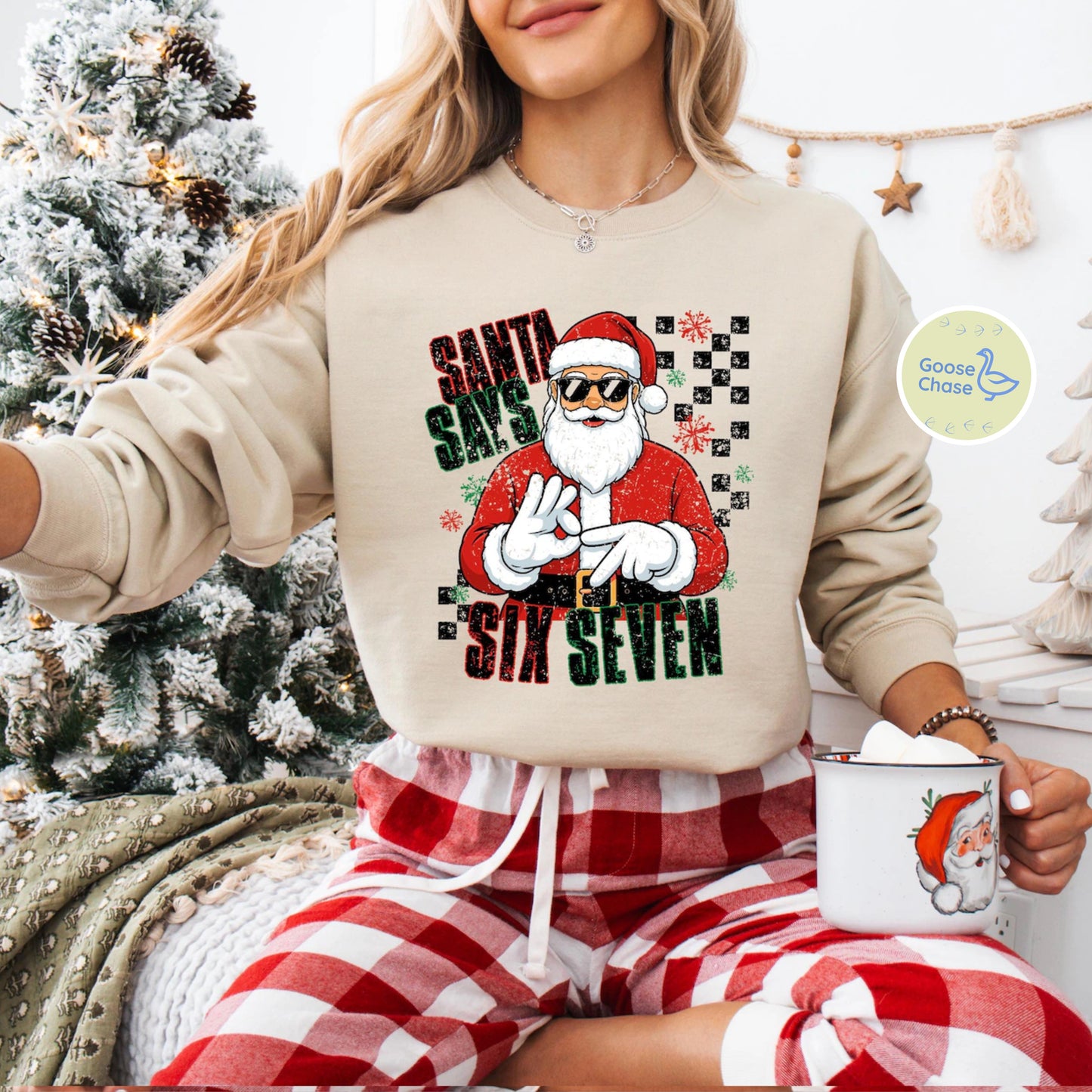 Santa 6 7 Christmas Crewneck