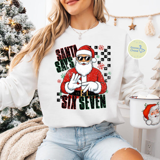 Santa 6 7 Christmas Crewneck