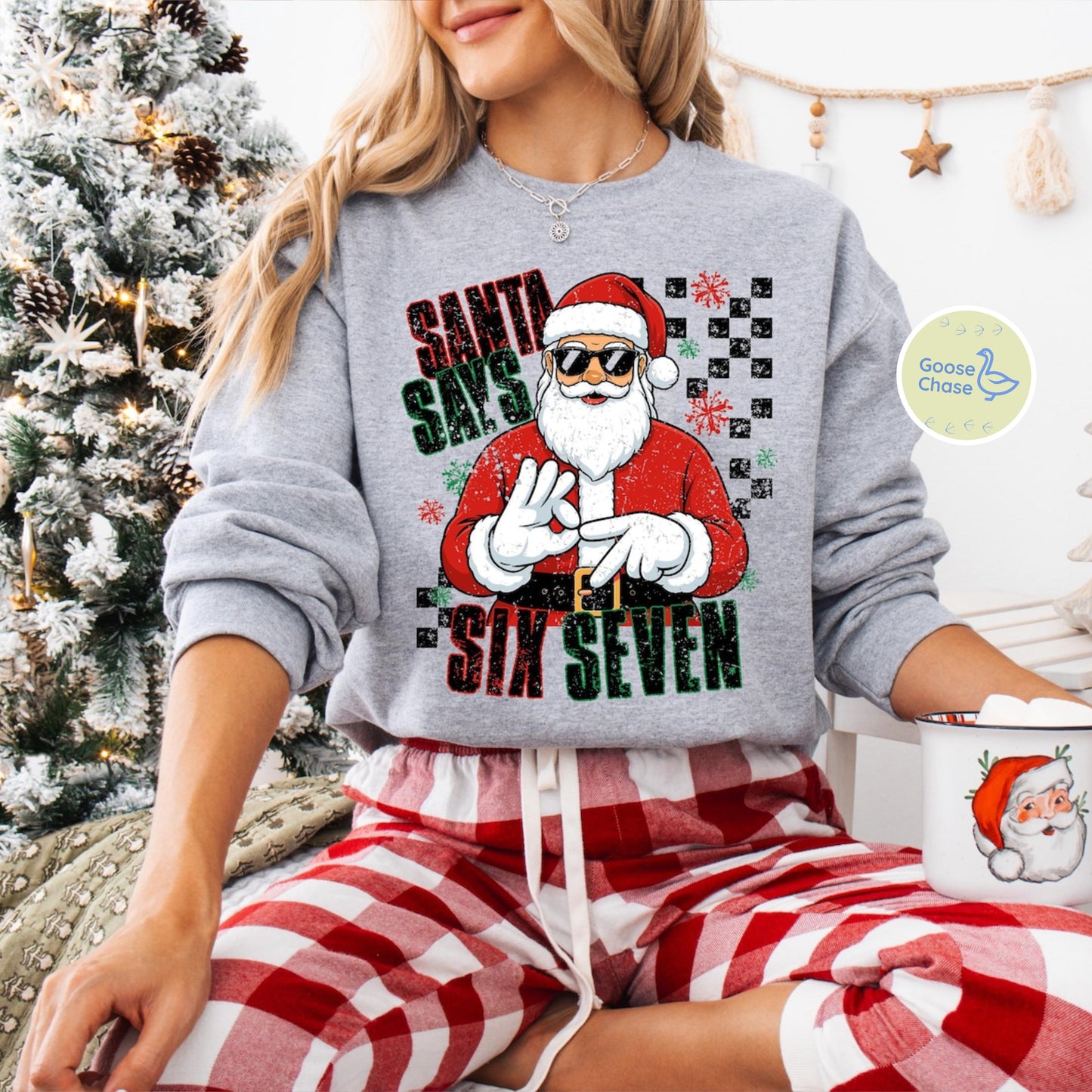 Santa 6 7 Christmas Crewneck