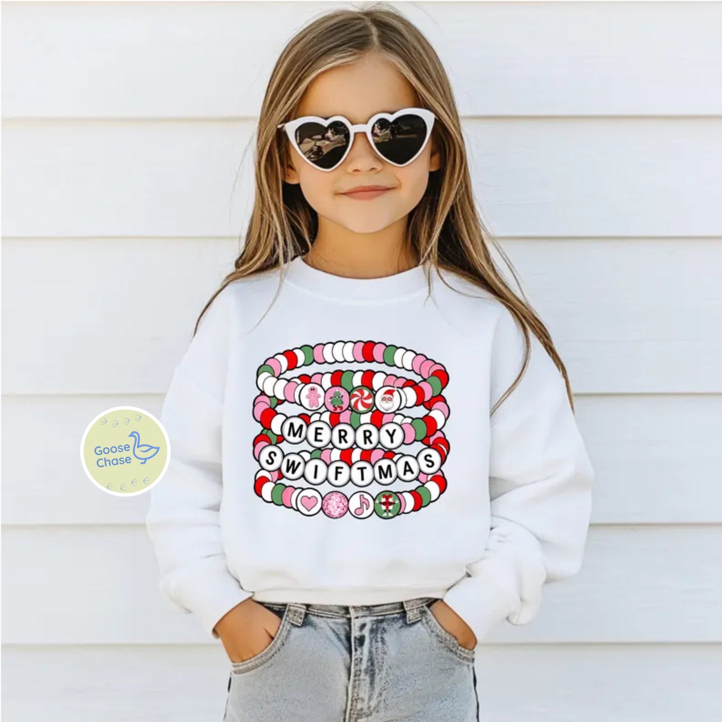 Merry Swiftmas Friendship Bracelet  Crewneck