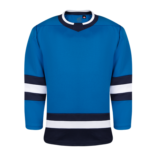 K3G Blank Hockey Jersey - Blue/Navy/White