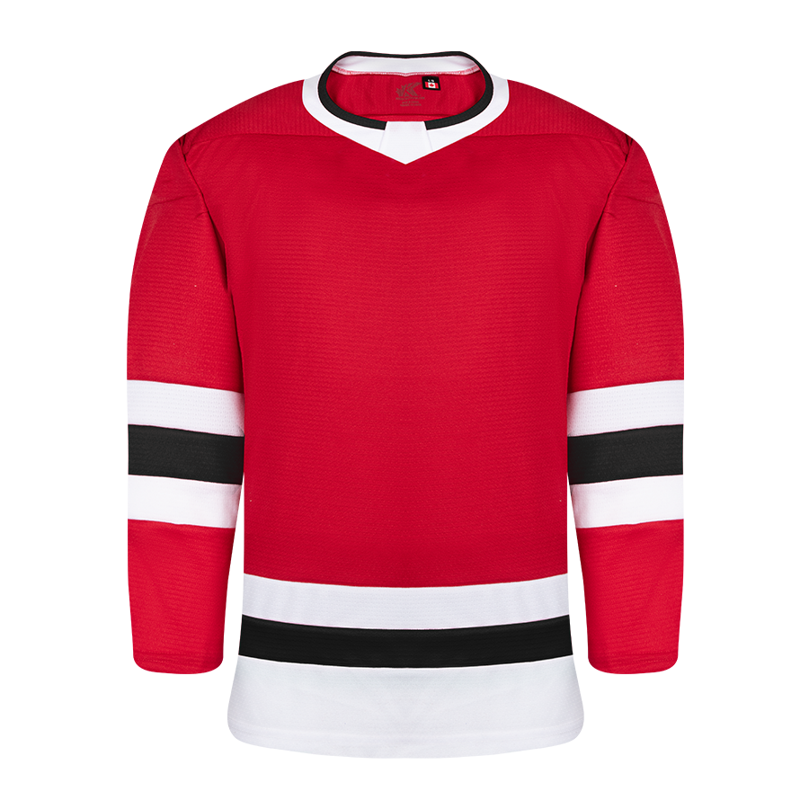 K3G Blank Hockey Jersey - Red/White/Black