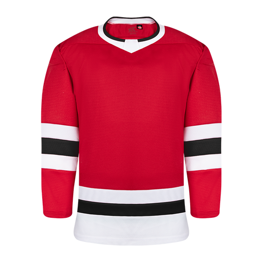 K3G Blank Hockey Jersey - Red/White/Black