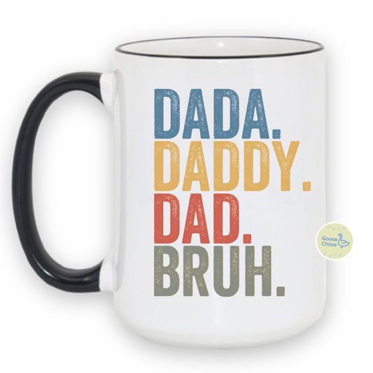 Dada Daddy Dad Bruh Mug - Black