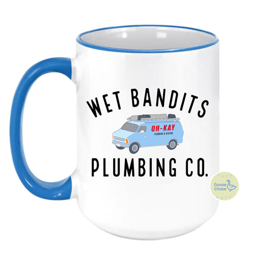 Wet Bandits Plumbing Mug - Blue