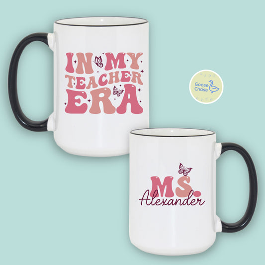 In My Teacher Era Mug Ms. - Black