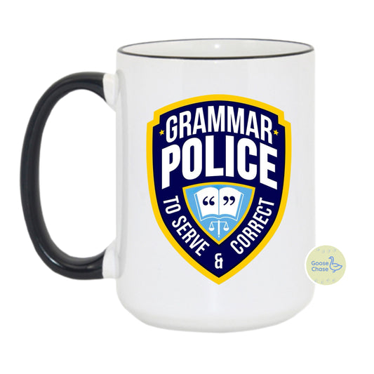 Grammar Police Teacher Mug