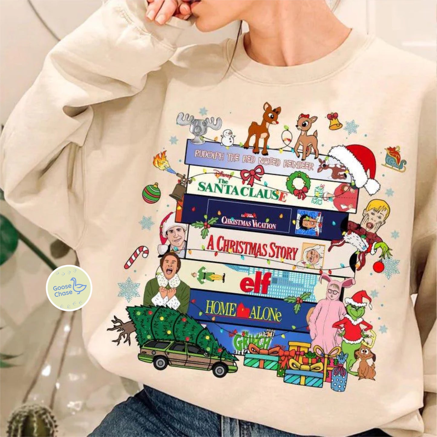 Christmas Movies VHS Crewneck