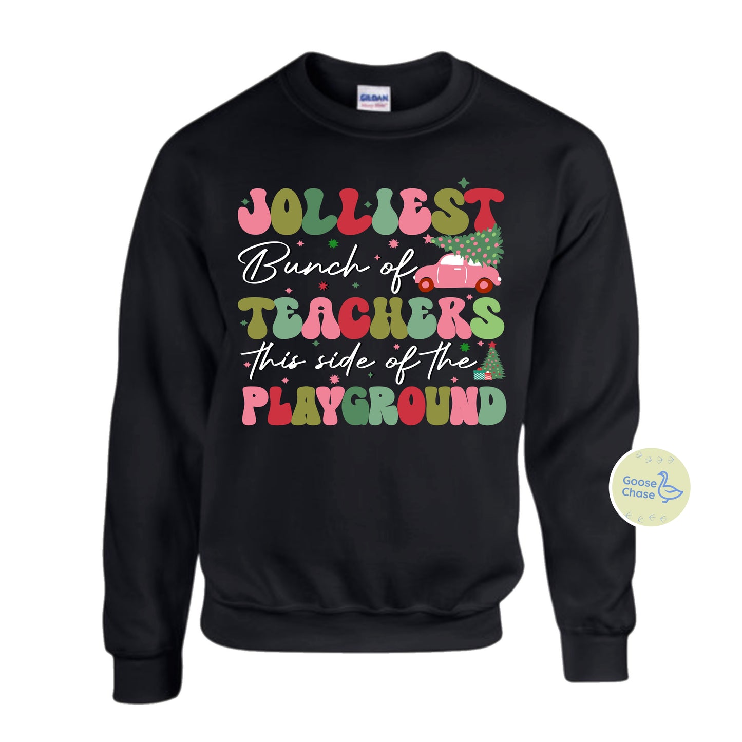 Jolliest Bunch of Teachers Crew - Black