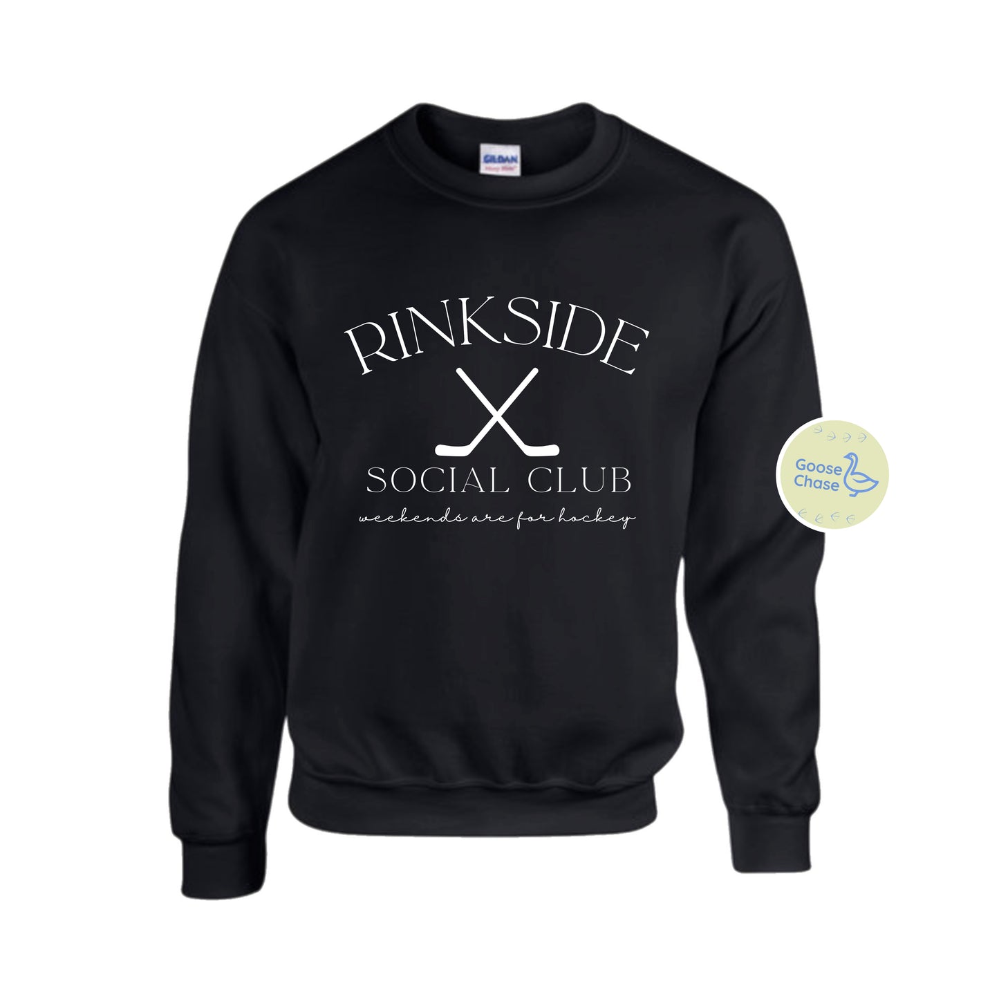 Rinkside Social Club Hockey Crewneck Black