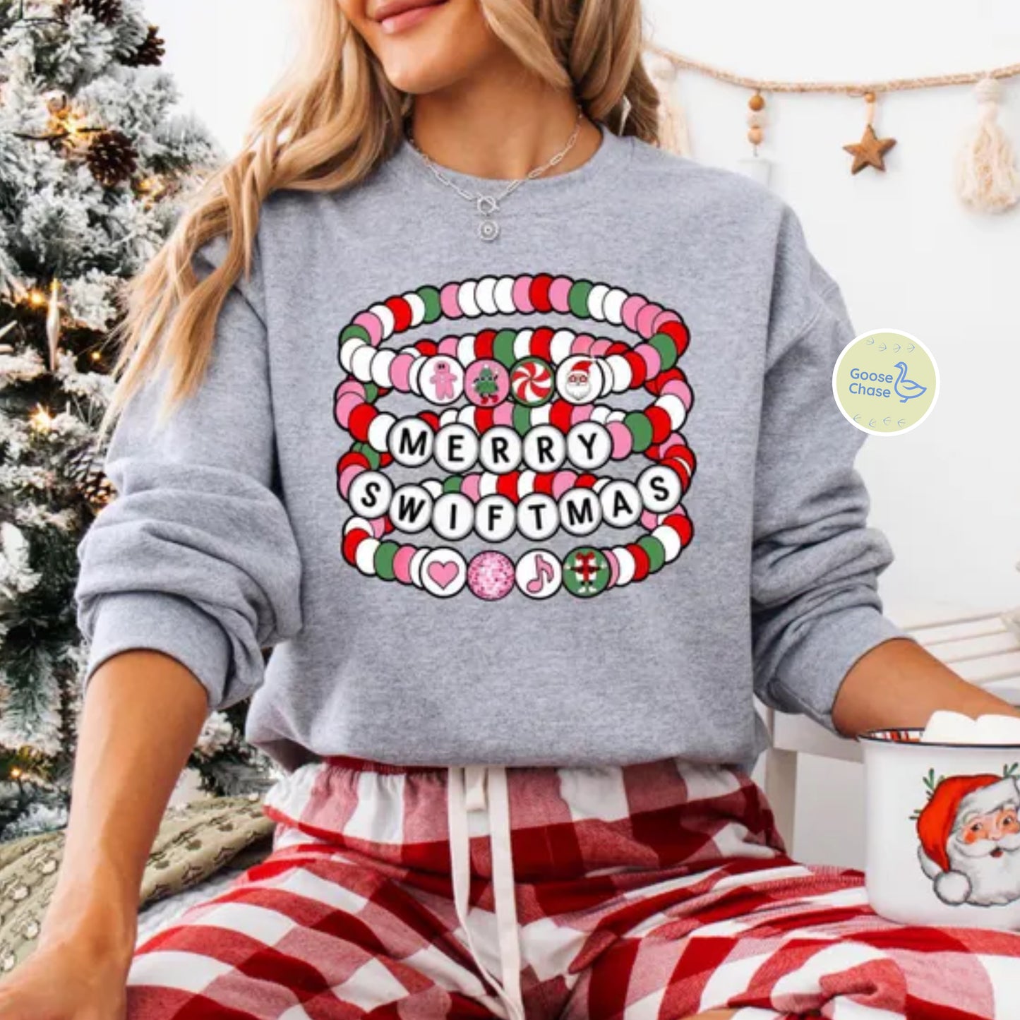 Merry Swiftmas Friendship Bracelet  Crewneck