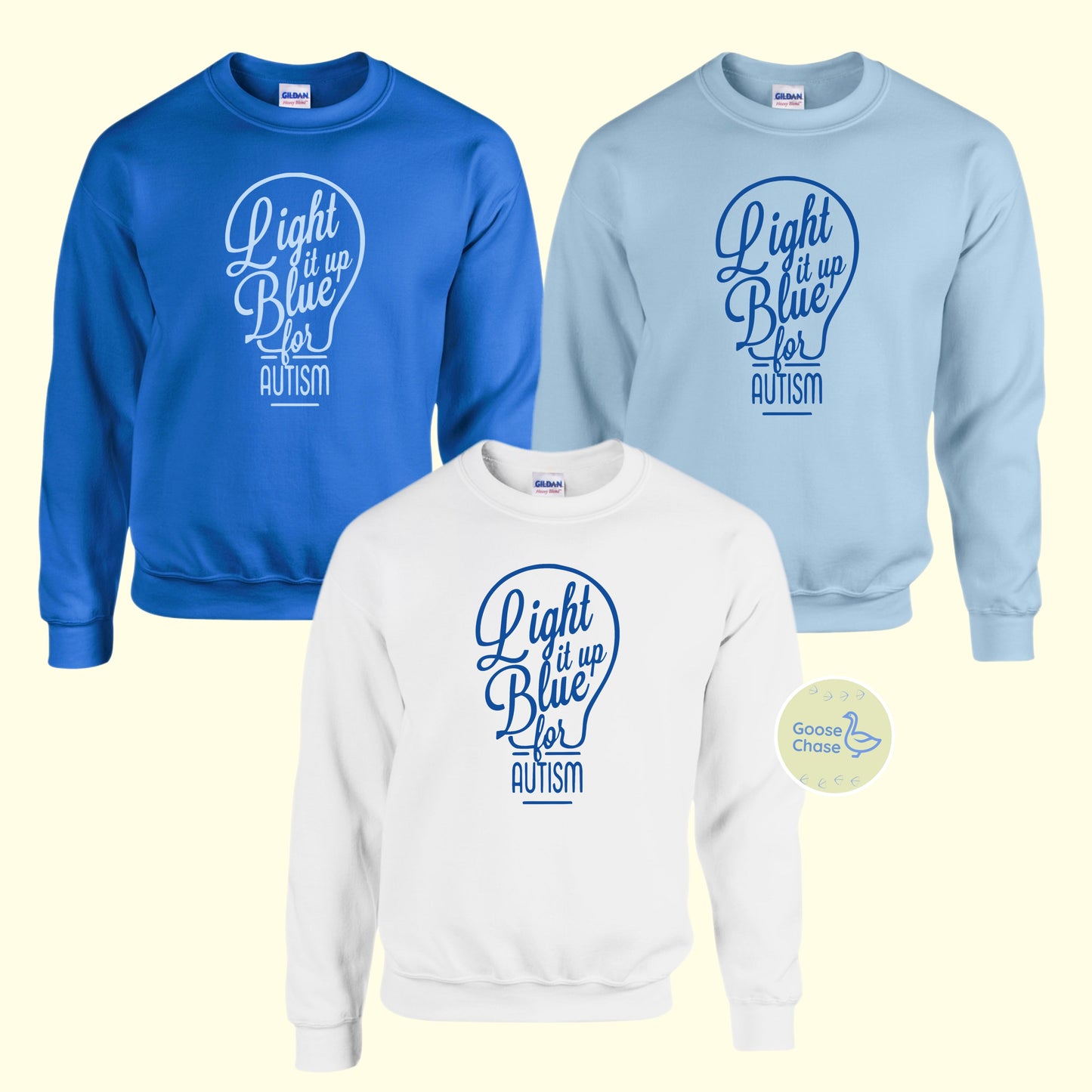 Light It Up Blue for Autism Crewneck Sweatshirt